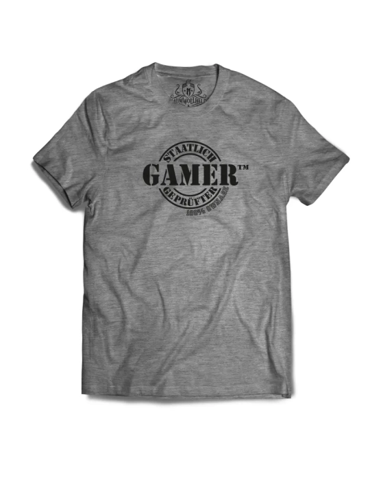 Baumwollheld.de|Staatlich geprüfter Gamer - Tshirt|Gentlemens|24,90 €