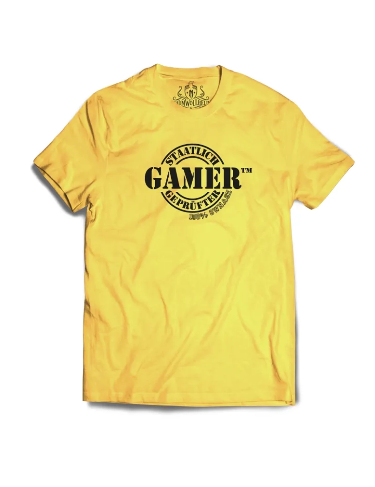 Baumwollheld.de|Staatlich geprüfter Gamer - Tshirt|Gentlemens|24,90 €