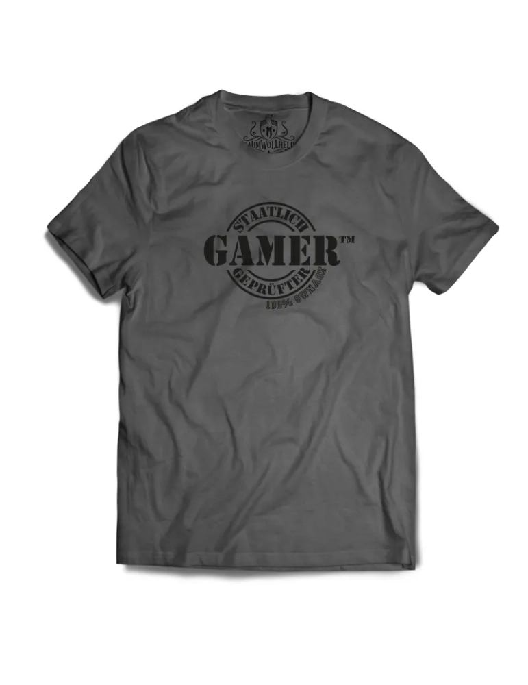 Baumwollheld.de|Staatlich geprüfter Gamer - Tshirt|Gentlemens|24,90 €