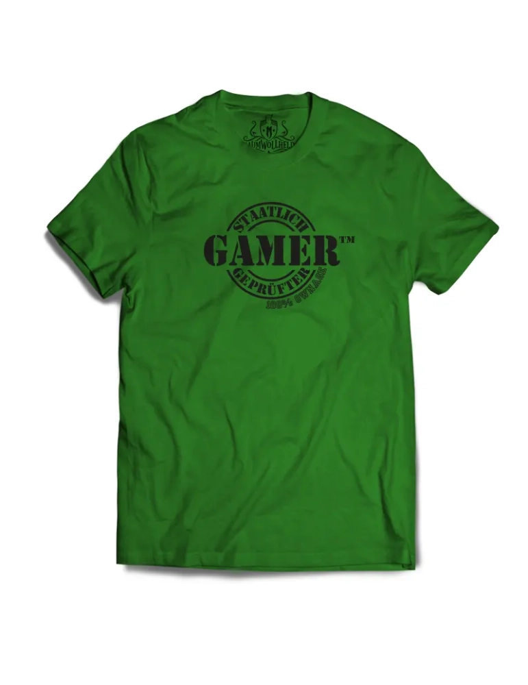 Baumwollheld.de|Staatlich geprüfter Gamer - Tshirt|Gentlemens|24,90 €