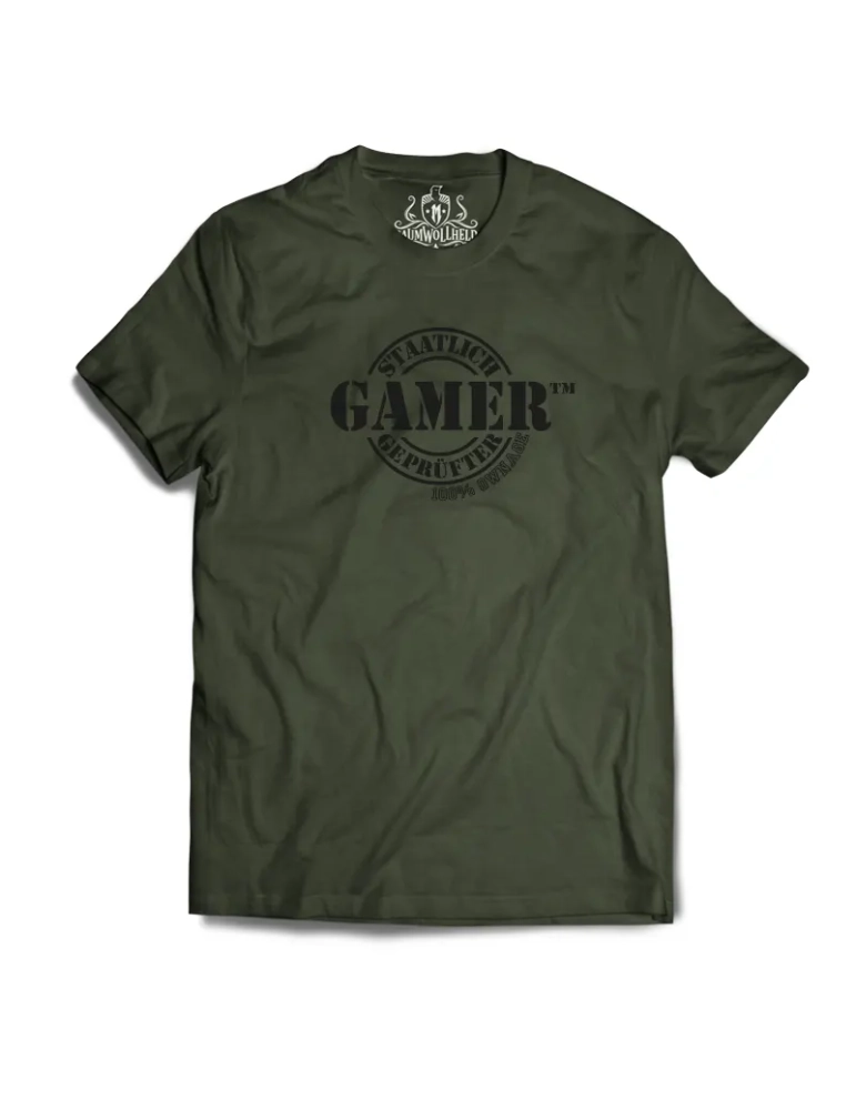 Baumwollheld.de|Staatlich geprüfter Gamer - Tshirt|Gentlemens|24,90 €