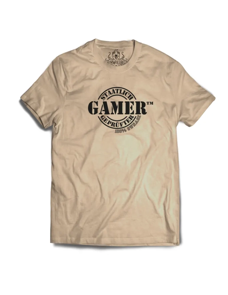 Baumwollheld.de|Staatlich geprüfter Gamer - Tshirt|Gentlemens|24,90 €