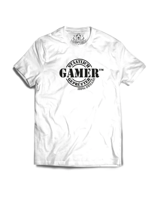 Baumwollheld.de|Staatlich geprüfter Gamer - Tshirt|Gentlemens|24,90 €