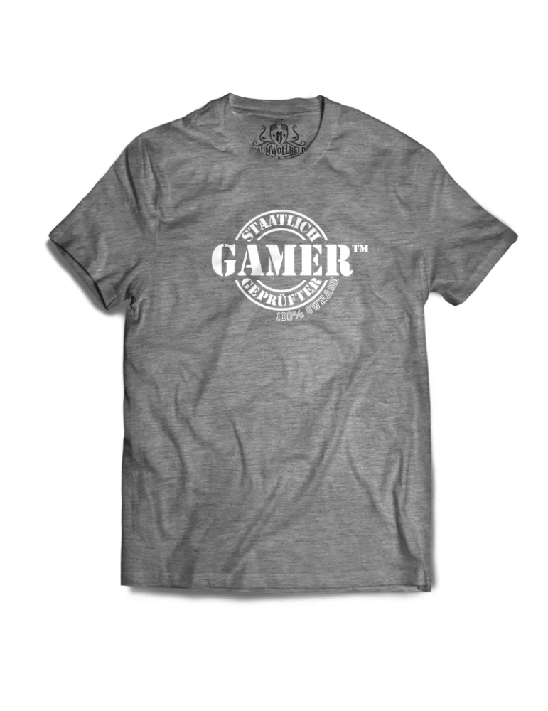 Baumwollheld.de|Staatlich geprüfter Gamer - Tshirt|Gentlemens|24,90 €