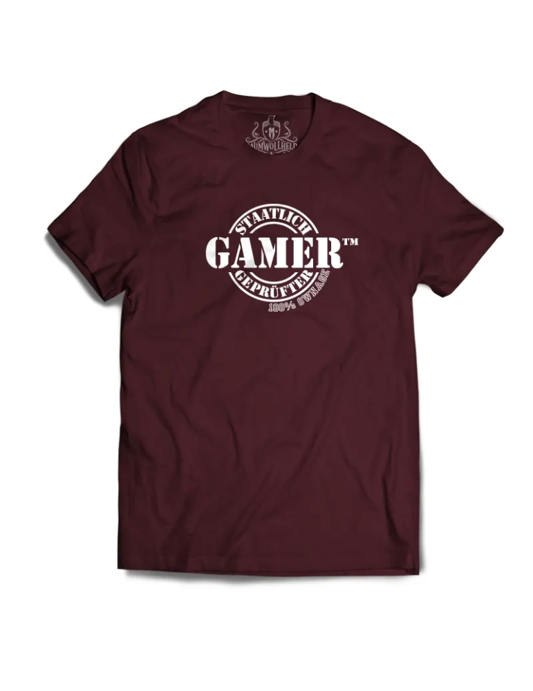 Baumwollheld.de|Staatlich geprüfter Gamer - Tshirt|Gentlemens|24,90 €