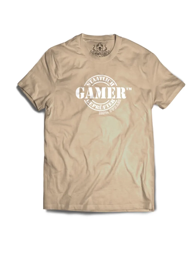 Baumwollheld.de|Staatlich geprüfter Gamer - Tshirt|Gentlemens|24,90 €
