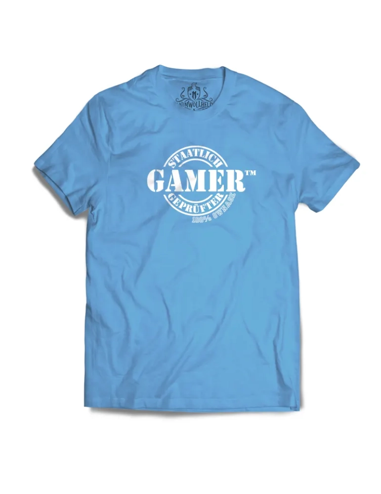 Baumwollheld.de|Staatlich geprüfter Gamer - Tshirt|Gentlemens|24,90 €