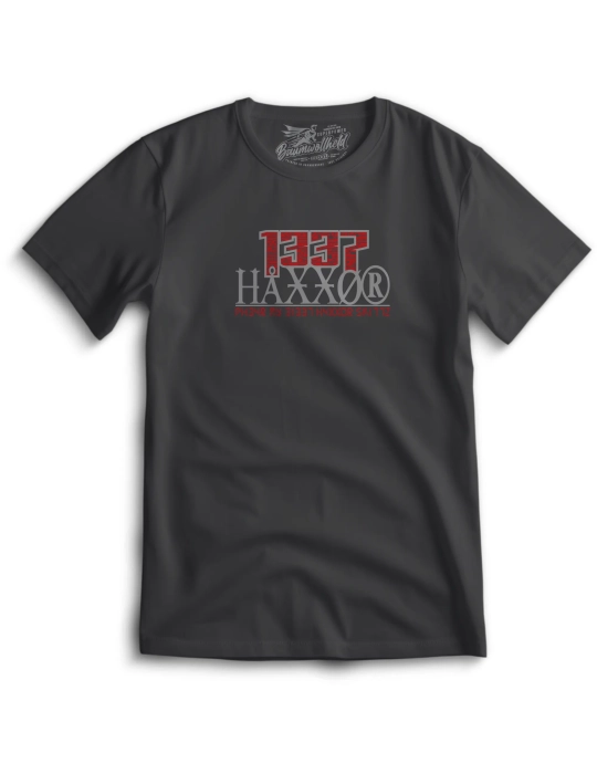 Baumwollheld.de|1337 Haxxor - Fear my elite Haxxor Skillz - T-Shirt|T-Shirts|29,00 €