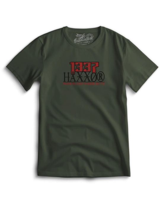 Baumwollheld.de|1337 Haxxor - Fear my elite Haxxor Skillz - T-Shirt|T-Shirts|29,00 €