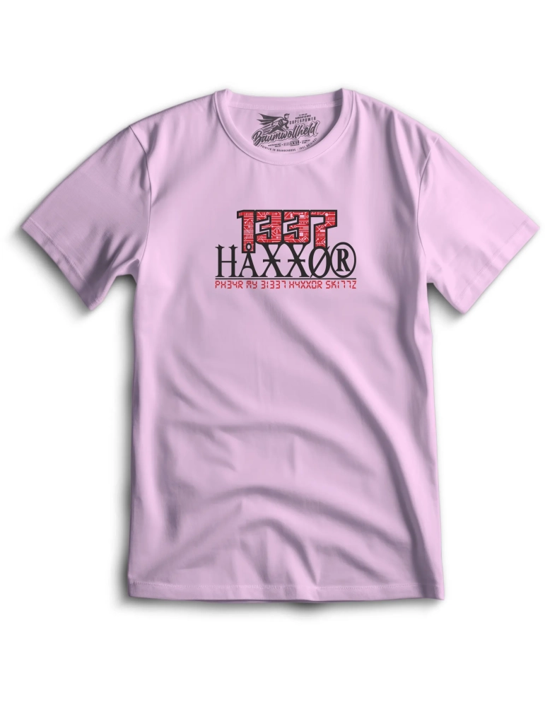 Baumwollheld.de|1337 Haxxor - Fear my elite Haxxor Skillz - T-Shirt|T-Shirts|29,00 €