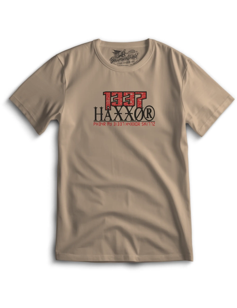 Baumwollheld.de|1337 Haxxor - Fear my elite Haxxor Skillz - T-Shirt|T-Shirts|29,00 €