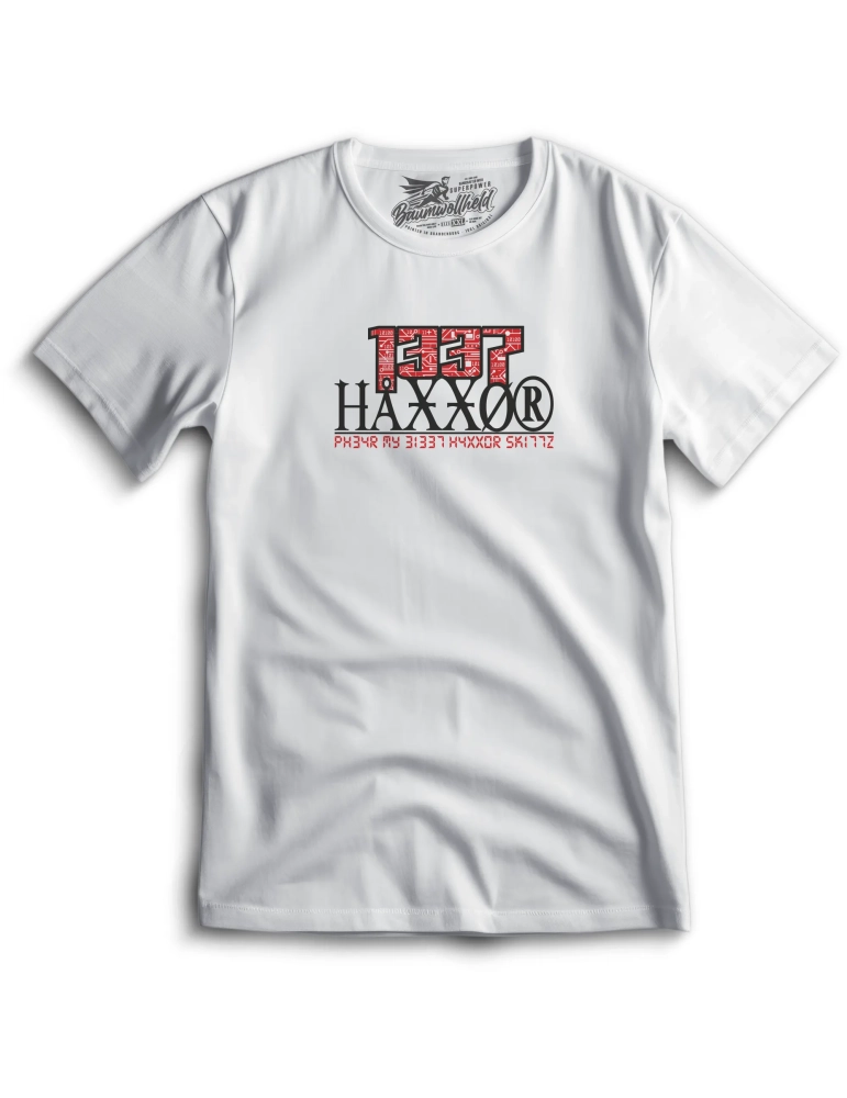 Baumwollheld.de|1337 Haxxor - Fear my elite Haxxor Skillz - T-Shirt|T-Shirts|29,00 €