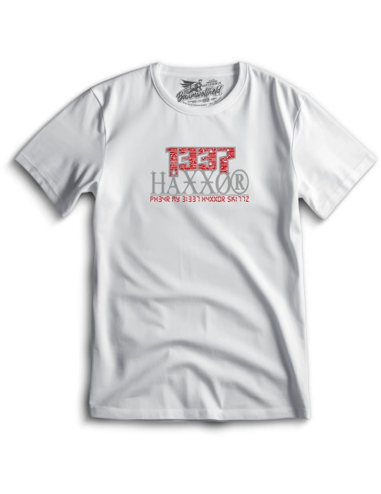 Baumwollheld.de|1337 Haxxor - Fear my elite Haxxor Skillz - T-Shirt|T-Shirts|29,00 €