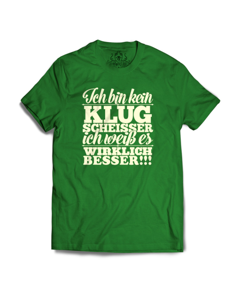 Baumwollheld.de|Ich bin kein Klugscheisser - T-Shirt|Gentlemens|29,00 €