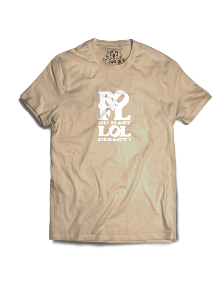 Baumwollheld.de|ROFL du hast LOL gesagt!  - Tshirt - White Print|T-Shirts|24,90 €
