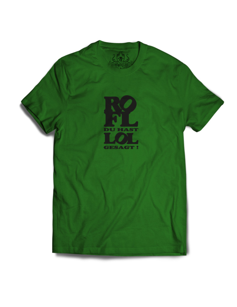 Baumwollheld.de|ROFL du hast LOL gesagt!  - Tshirt - Black Print|T-Shirts|24,90 €