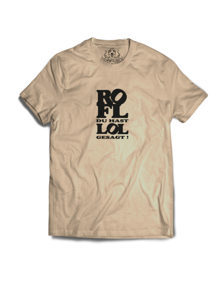 Baumwollheld.de|ROFL du hast LOL gesagt!  - Tshirt - Black Print|T-Shirts|24,90 €