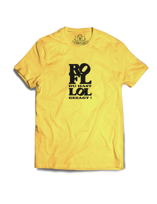 Baumwollheld.de|ROFL du hast LOL gesagt!  - Tshirt - Black Print|T-Shirts|24,90 €